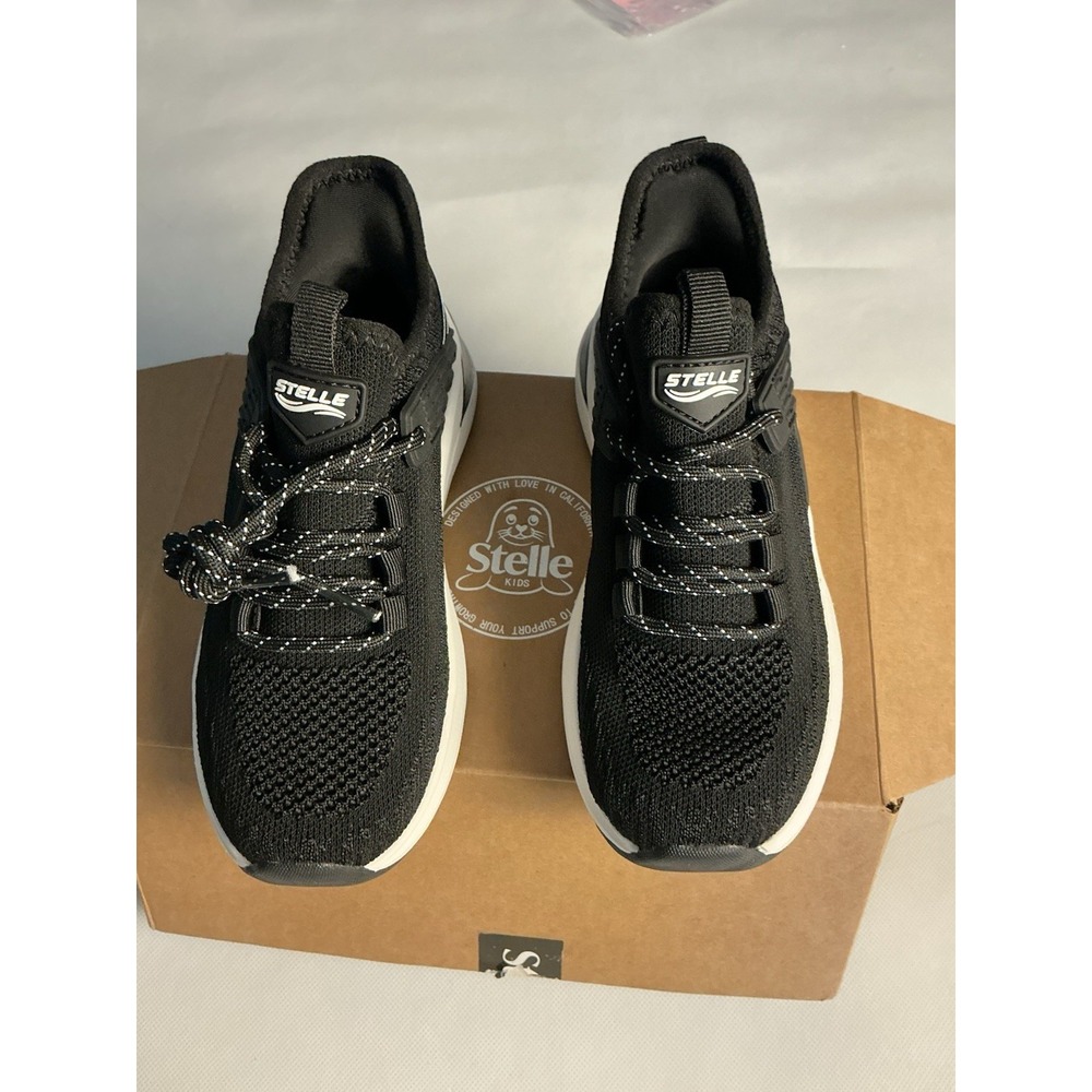 Stelle Kids Black Athletic Sneakers Shoes Size 13M New In Box